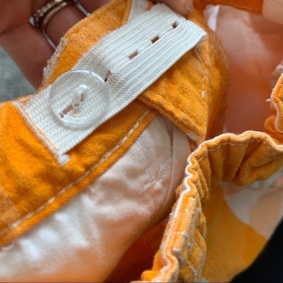 Falls Creek Kids 12 month Orange and White Plaid Shorts - Picture 3 of 6